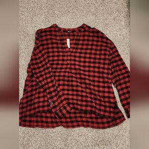 Madewell Red and Black Checkered Shirt